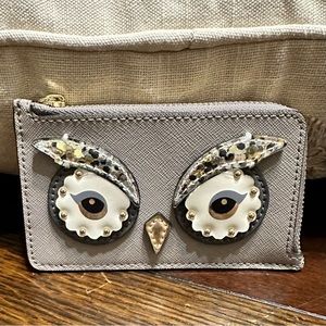 Kate Spade Owl Face credit card holder key chain wallet
